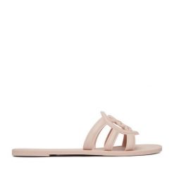 Klapki Nine West. Białe klapki Nine West, bez wzorów, bez obcasa, bez zapięcia. Za 89.99 zł.