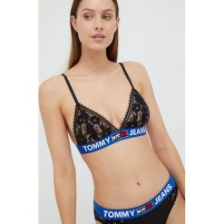 Tommy Hilfiger biustonosz kolor czarny koronkowy gładki. Czarne biustonosze Tommy Hilfiger, bez wzorów, z koronki. W wyprzedaży za 109.99 zł.