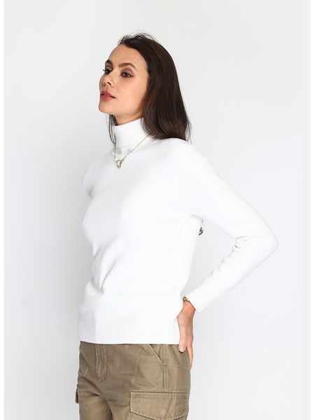 C& Jo Golf w kolorze białym rozmiar: 36. Białe swetry C& Jo, bez wzorów, z kaszmiru, klasyczne, bez ramiączek. Za 176.08 zł.