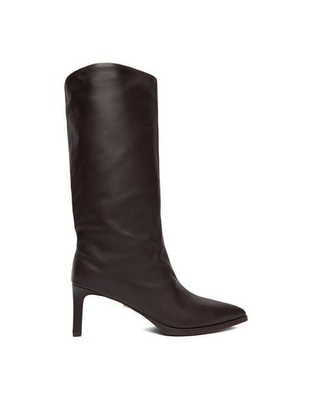 GINO ROSSI Kozaki EO-SLT2636-1203-3R Brązowy. Brązowe kozaki Gino Rossi, bez wzorów, ze skóry, bez obcasa, na szpilce, bez zapięcia. Za 699.99 zł.