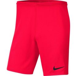Spodenki dla dzieci Nike Dry Park III NB K jasnoczerwone BV6865 635. Czerwone szorty Nike, bez wzorów, sportowe. Za 46.00 zł.