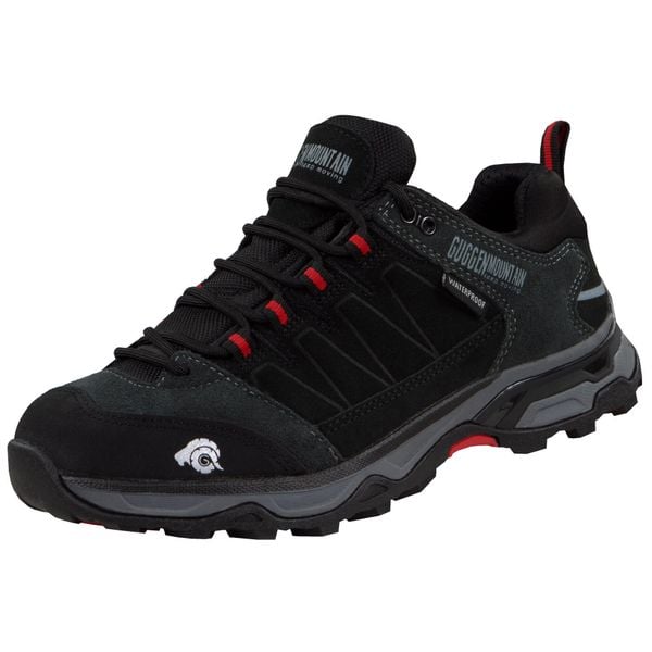 Damskie buty trekkingowe turystyczne. Czarne buty trekkingowe GUGGEN MOUNTAIN, bez wzorów, bez zapięcia, trekkingowe. W wyprzedaży za 405.45 zł.