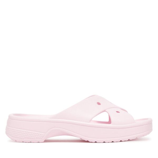 Klapki Crocs. Czerwone klapki Crocs, bez wzorów, bez obcasa, bez zapięcia. Za 129.99 zł.