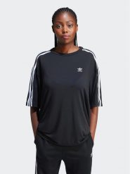 Adidas T-Shirt 3-Stripes IU2406 Czarny Oversize. Czarne t-shirty adidas, s, bez wzorów, bez kołnierzyka, bez ramiączek. Za 159.99 zł.