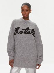 ROTATE Sweter Knit Oversize Logo Jumper 1120921249 Szary Oversize. Szare swetry ROTATE, bez wzorów, z syntetyku, bez ramiączek. Za 1,649.00 zł.