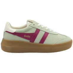 Damskie zamszowe trampki na sznurówki Gola Athena. Czerwone trampki Gola, bez wzorów, z zamszu, eleganckie, bez zapięcia. Za 474.70 zł.