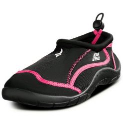 Buty do wody Aqua Speed model 28D. Czarne buty treningowe Aqua-Speed, bez wzorów, bez zapięcia. Za 44.99 zł.