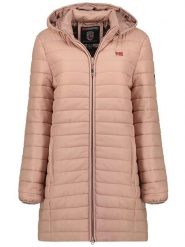Geographical Norway Płaszcz pikowany "Atika" w kolorze szaroróżowym rozmiar: S. Różowe płaszcze Geographical Norway, s, bez wzorów, bez kaptura. Za 176.08 zł.