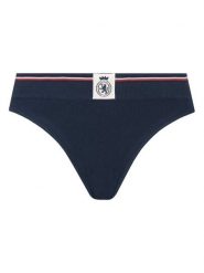 Tommy Hilfiger Stringi UW0UW06063 Granatowy. Niebieskie stringi Tommy Hilfiger, bez wzorów, z bawełny. Za 99.99 zł.