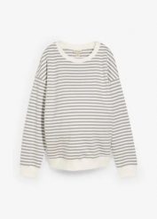 Bluza z bawełny organicznej na okres ciąży i po nim. Szare bluzy bonprix, bez wzorów, z bawełny, bez ramiączek, bez kaptura. Za 149.99 zł.