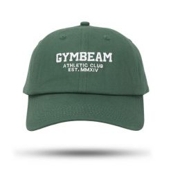 Czapka unisex fitness z daszkiem zielona Athletic Club. Zielone czapki z daszkiem GYMBEAM, bez wzorów. Za 59.90 zł.