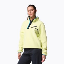 Bluza polarowa damska Columbia Helvetia II Cropped Half Snap Fleece. Żółte bluzy z polaru Columbia, bez wzorów, z polaru. Za 239.99 zł.