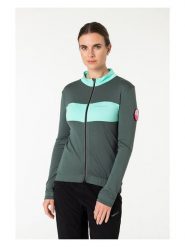 Super.natural Koszulka kolarska "Grava" w kolorze zielonym rozmiar: L. Zielone t-shirty sportowe super.natural, l, bez wzorów, z materiału, bez ramiączek, rowerowe. Za 260.99 zł.