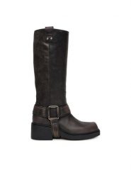 Vic Matié Kozaki 1F2354D HF06F050150 Szary. Szare kozaki Vic Matié, bez wzorów, ze skóry, bez obcasa, na słupku, bez zapięcia. Za 2,509.00 zł.