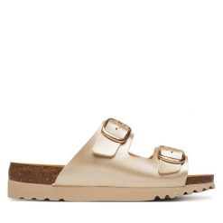 Klapki Scholl. Żółte klapki Scholl, bez wzorów, bez obcasa, bez zapięcia. Za 339.99 zł.