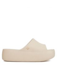Melissa Klapki Melissa Free Platform Slide Ad 35859 Beżowy. Brązowe klapki Melissa, bez wzorów, z tworzywa sztucznego, bez obcasa, bez zapięcia. Za 419.99 zł.