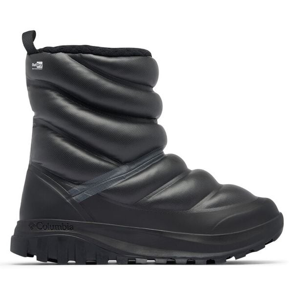 Śniegowce Columbia. Czarne śniegowce Columbia, bez wzorów, bez zapięcia. Za 489.99 zł.