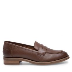 Mokasyny Lasocki. Brązowe mokasyny Lasocki, bez wzorów. Za 199.99 zł.