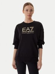 EA7 Emporio Armani Bluza 7W000416 AF12473 MC021 Czarny Relaxed Fit. Czarne bluzy EA7 Emporio Armani, xxl, bez wzorów, z bawełny, bez ramiączek, bez kaptura. Za 399.99 zł.