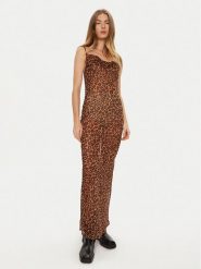 One Teaspoon Sukienka letnia 26654 Brązowy Slim Fit. Brązowe sukienki One Teaspoon, l, bez wzorów, z syntetyku, bez kołnierzyka, bez ramiączek. Za 329.99 zł.