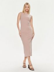 ViCOLO Sukienka codzienna TB0109 Beżowy Slim Fit. Brązowe sukienki ViCOLO, na co dzień, l, bez wzorów, z syntetyku, bez kołnierzyka, bez ramiączek, proste. Za 219.99 zł.