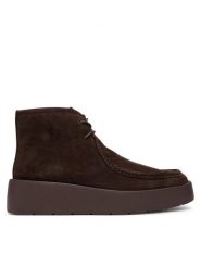 Calvin Klein Trzewiki Flatf Lace Up Apr Cut Boot HW0HW03273 Brązowy ciemny. Brązowe botki Calvin Klein, bez wzorów, ze skóry, bez obcasa, na płaskiej podeszwie, bez zapięcia. Za 699.99 zł.