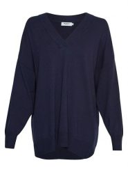MOSS COPENHAGEN Sweter "Neila Rachelle" w kolorze granatowym rozmiar: XS/S. Niebieskie swetry Moss Copenhagen, s, bez wzorów, z wiskozy, bez ramiączek. Za 83.62 zł.