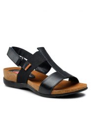 Go Soft Sandały OCE-141/2-07 Granatowy. Niebieskie sandały GO SOFT, bez wzorów, ze skóry, bez obcasa, na płaskiej podeszwie, bez zapięcia. Za 179.99 zł.