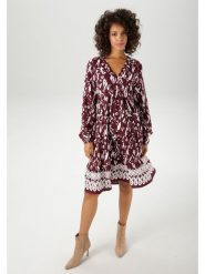 Aniston Sukienka w kolorze bordowo-białym rozmiar: 42. Czerwone sukienki Aniston, bez wzorów, z wiskozy, bez kołnierzyka, bez ramiączek, midi. Za 74.28 zł.