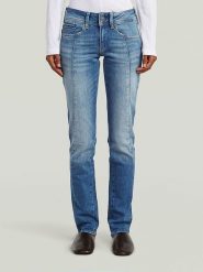 G-Star Dżinsy - Slim fit - w kolorze niebieskim rozmiar: W31/L32. Niebieskie jeansy G-Star, l, z aplikacjami, ze skóry, klasyczne. Za 197.63 zł.