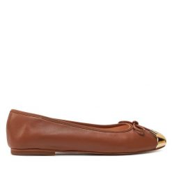 Baleriny Liu Jo. Brązowe baleriny Liu Jo, bez wzorów, bez obcasa, bez zapięcia. Za 379.99 zł.