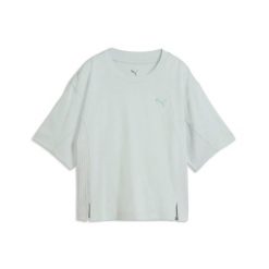 T-shirt damski Puma Her Relaxed. Zielone t-shirty sportowe Puma, l, bez wzorów, z materiału, bez ramiączek, na fitness i siłownię. Za 178.50 zł.