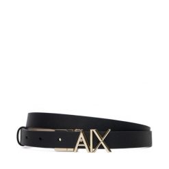 Pasek Armani Exchange. Czarne paski Armani Exchange, bez wzorów. Za 329.99 zł.