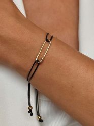 Les Favorites Pozłacana bransoletka z elementem ozdobnym rozmiar: onesize. Czarne bransoletki Les Favorites, pozłacane. Za 82.99 zł.