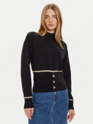 Liu Jo Sweter TF4165 MS75L Czarny Regular Fit. Czarne swetry Liu Jo, l, bez wzorów, z syntetyku, bez ramiączek. Za 599.99 zł.