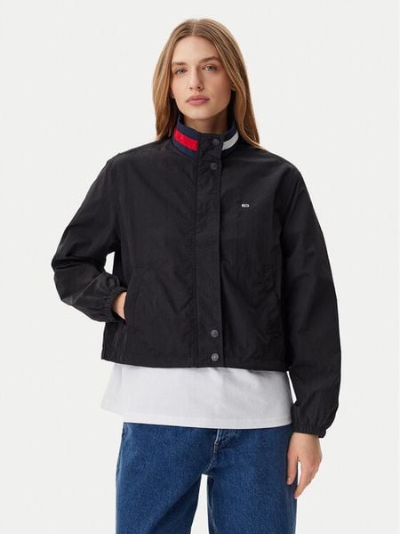 Tommy Jeans Kurtka przejściowa Essential DW0DW20439 Czarny Regular Fit. Czarne kurtki Tommy Jeans, xs, bez wzorów, z jeansu, bez kaptura. Za 329.99 zł.