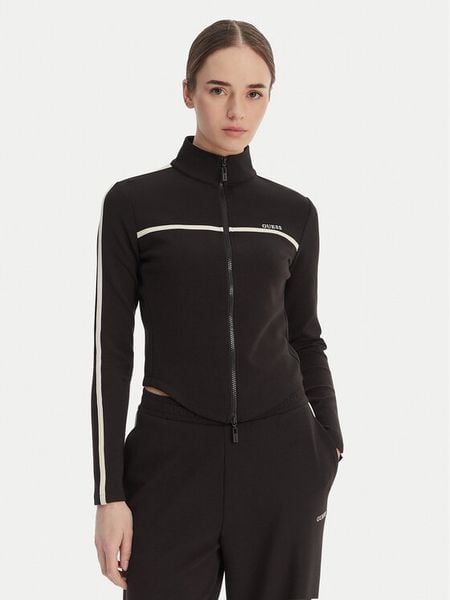 Guess Bluza V6GQ04 K2911 Brązowy Regular Fit. Brązowe bluzy Guess, xs, z aplikacjami, z syntetyku, bez kaptura. Za 239.99 zł.