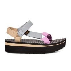 Sandały damskie Teva Flatform Universal. Szare sandały Teva, bez wzorów, z gumy, bez obcasa, bez zapięcia. Za 199.00 zł.