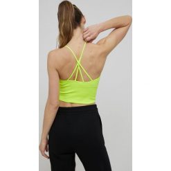 Dkny Top DP1T7982 kolor żółty gładki. Żółte biustonosze sportowe DKNY, bez wzorów. W wyprzedaży za 144.99 zł.