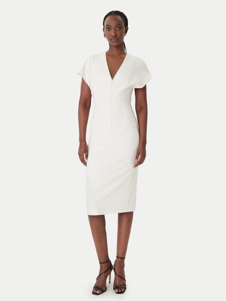 Patrizia Pepe Sukienka koktajlowa 8A1663/A6F5-W409 Écru Regular Fit. Koszule Patrizia Pepe, bez wzorów, z syntetyku, wizytowe, bez kołnierzyka, bez ramiączek. Za 1,389.00 zł.