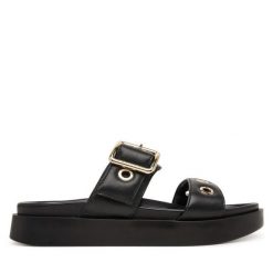 Klapki Inuikii. Czarne klapki Inuikii, bez wzorów, bez obcasa, bez zapięcia. Za 899.99 zł.