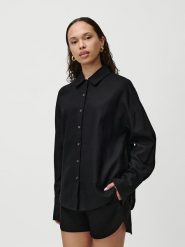 LeGer Koszula "Antonina" w kolorze czarnym rozmiar: 42. Czarne koszule LeGer, bez wzorów, bez kołnierzyka, bez ramiączek. Za 121.99 zł.