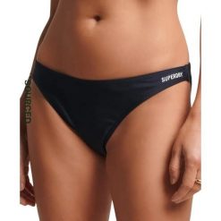 Figi do kostiumów kąpielowych dla kobiet Superdry Essential. Niebieskie figi Superdry, bez wzorów, z elastanu. Za 187.50 zł.
