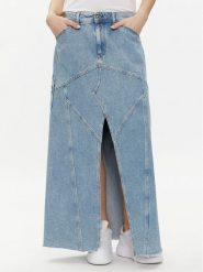 Replay Spódnica jeansowa W9933.000.108 69B Niebieski Regular Fit. Niebieskie spódnice Replay, bez wzorów, z bawełny, maxi. Za 399.99 zł.