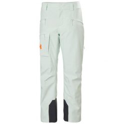 Spodnie narciarskie dla kobiet Helly Hansen Powderqueen. Zielone spodnie narciarskie Helly Hansen, bez wzorów, z materiału, narciarskie, primaloft. Za 1,184.50 zł.
