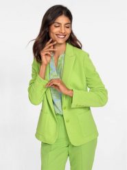 Olsen Marynarka 15001367 Zielony Regular Fit. Zielone marynarki i żakiety Olsen, bez wzorów, z syntetyku, bez ramiączek. Za 399.99 zł.
