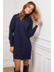 So Cachemire Sukienka dzianinowa "Abufera" w kolorze granatowym rozmiar: S. Niebieskie sukienki So Cachemire, s, bez wzorów, z dzianiny, bez kołnierzyka, bez ramiączek, mini. Za 183.15 zł.