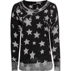 Sweter z asymetryczną linią dołu bonprix czarno - jasnoszary wzorzysty. Swetry marki INESIS. Za 109.99 zł.