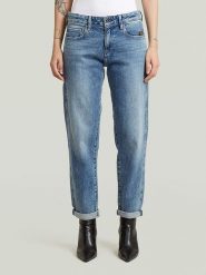 G-Star Dżinsy - Boyfriend fit - w kolorze niebieskim rozmiar: W25/L30. Niebieskie jeansy G-Star, l, z aplikacjami, ze skóry, klasyczne. Za 283.08 zł.