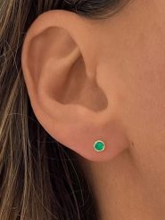 OR Carats Złote kolczyki-wkrętki z kamieniem szlachetnym rozmiar: onesize. Żółte kolczyki OR Carats, z szmaragdem, złote. Za 543.99 zł.